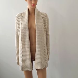 VINCE Cozy Knit Yak Wool Beige Cardigan Sweater Size XS